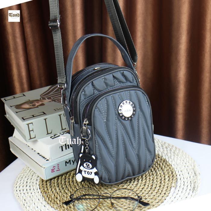 TUAH SLIMBAGS HARGA GROSIR / SL Chibao Pouch HP 3 Res 2 in 1 New Bordir Series IW - 103 /Slingphone 
