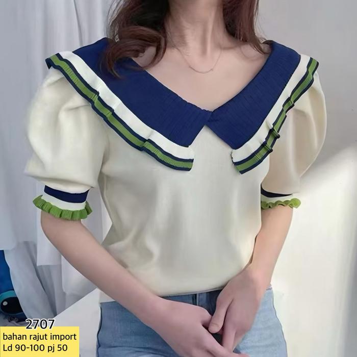 Blouse Import / Atasan / Atasan Rajut Rajut Import / Pakaian Rajut Kekinian Fashion / Oufit Import W