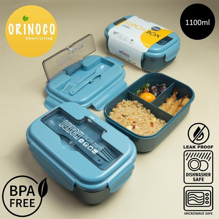 Lunchbox Orinoco Kotak Makan anti Tumpah Bpa Free Blue Series