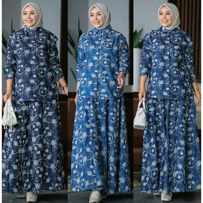 setelan rok neema set d,lovera