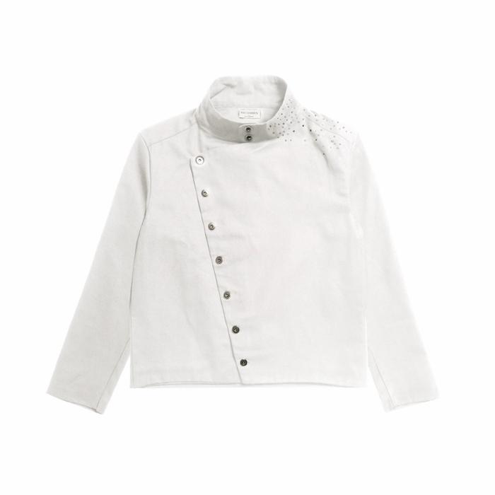 WHITE CRYSTAL FENCING OVERSHIRT