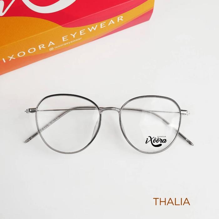 Ixoora Thalia - Frame Kacamata Minus Photocromic Photochromic Anti Radiasi Pria Wanita Blueray Sinar