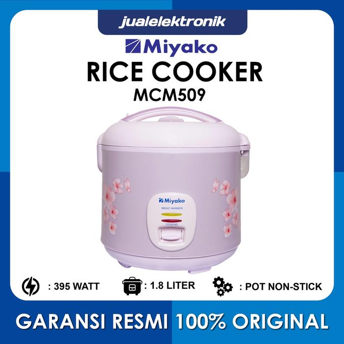 Miyako Magic Com 1.8 Liter 3in1 395 Watt MCM509 / Rice Cooker / Murah / Bahan Nonstick / Food Grade