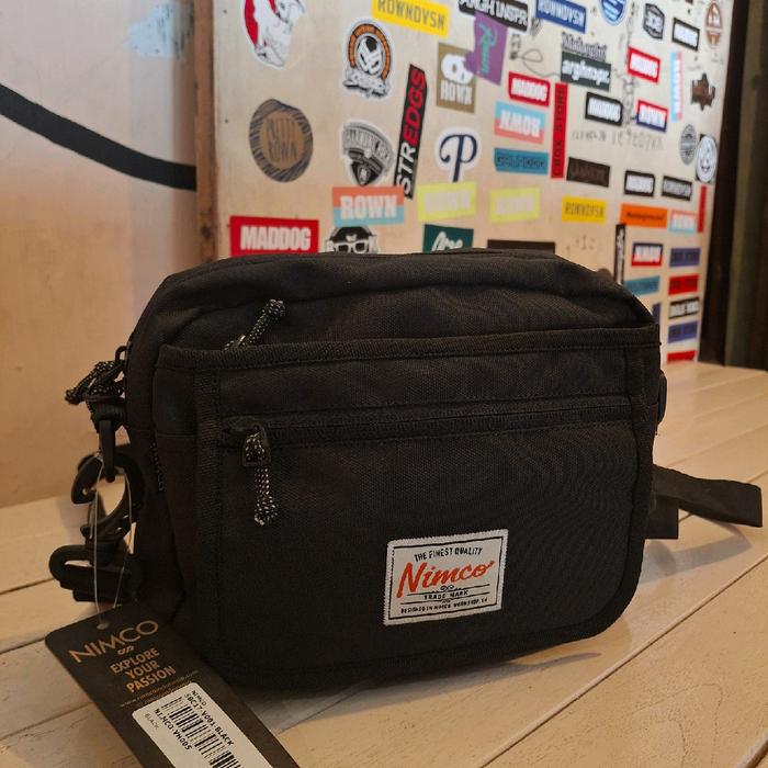Slingbag Canvas Nimco Vision Black Mate Cowok