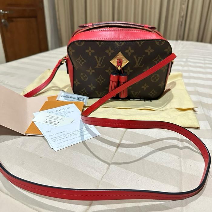 [Preloved second tas authentic] LV Santogne Monogram Red 2018