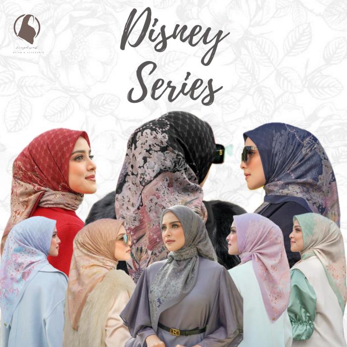 Hijab Segiempat Motif Disney Series Ala BS Voal Buttonscarves Laser Cut