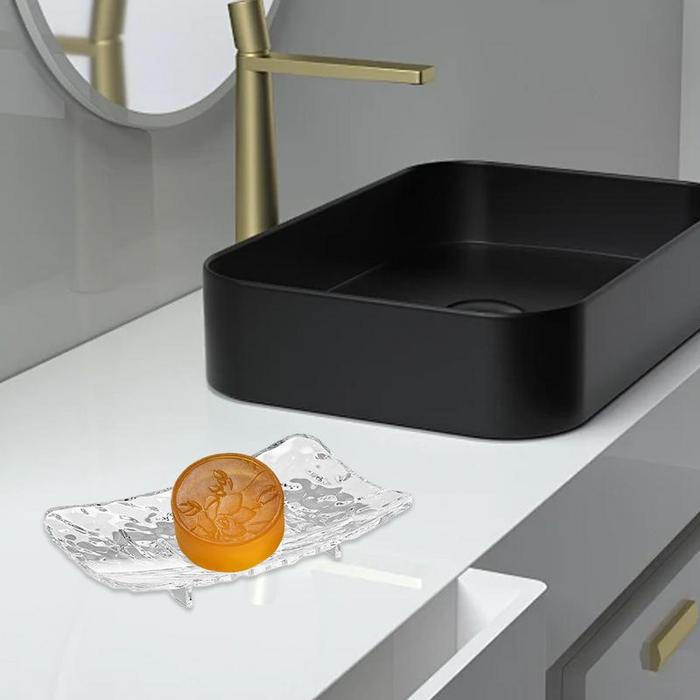 Soap Tray For Bathroom Strong Load-Bearing Soap Holder Soap Dishes Non-Slip Base Long-lasting Soap S