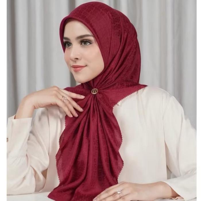 ButtonScarves Everyday Tapis Embossed 2.0 - Red Dahlia