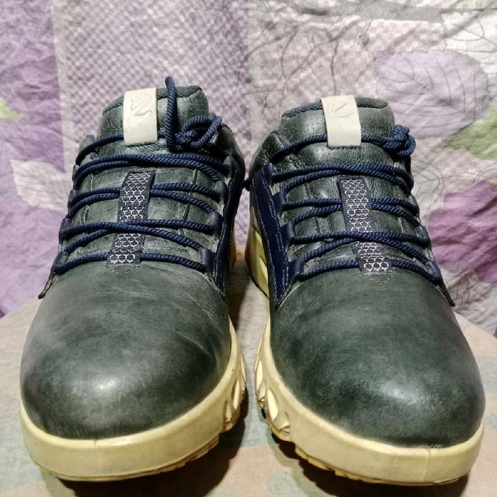 Sepatu Casual Kulit Sport ECCO GORETEX Green Model Low