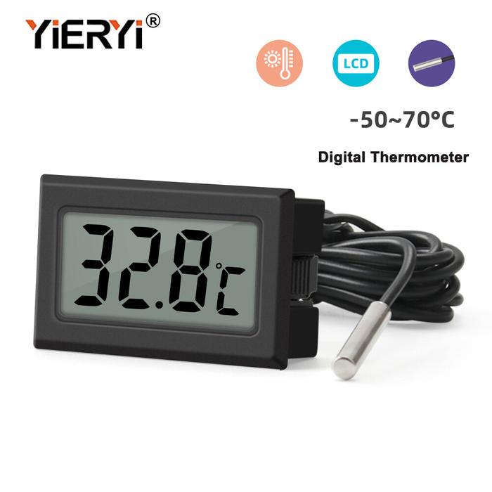 Termometer Digital untuk Suhu Freezer, Pengukur Suhu Kulkas-50 ~ 70
