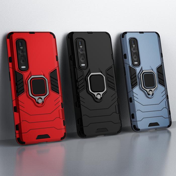 For OPPO Find X2 Pro Case Shockproof Armor Finger Ring Magnetism