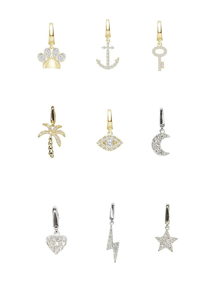 TDA Charm Party Liontin Emas Berlian Asli