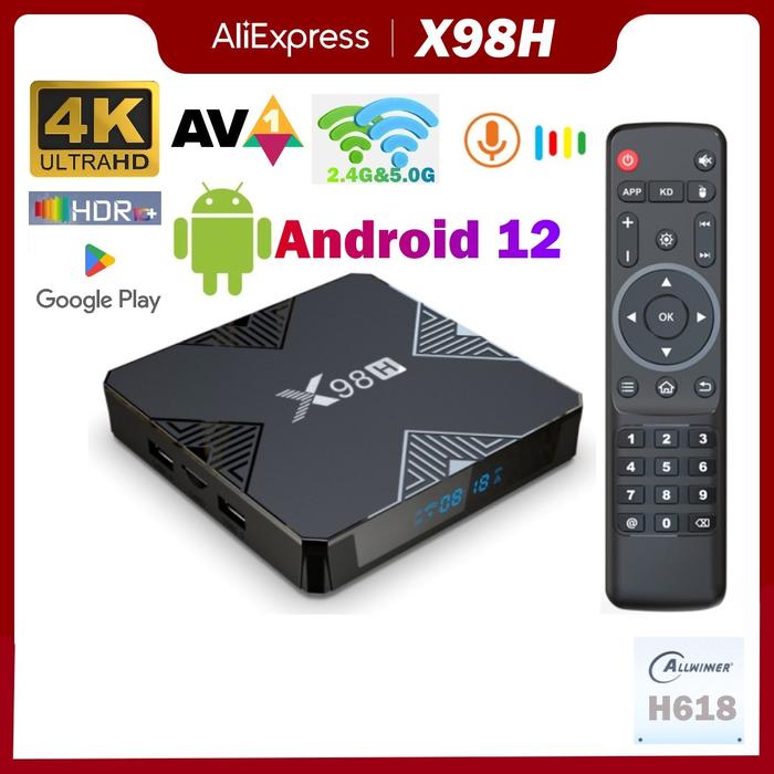 X98H TV Box Android Allwinner H618 TVBox Android 12.0 4GB 32G Wifi 6
