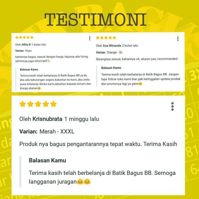 Atasan Batik Cowo Cowok Lengan Panjang Jumbo Baturaden Lembut Modern Baju Kain Katun Pria Kantor