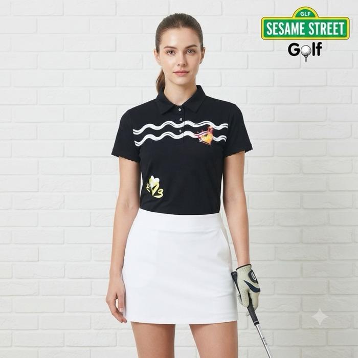 SESAME STREET GOLF Baju Golf Wanita Original Second Panjang 65 Cm Lingkar Dada 95 Cm Warna Pekat Kon