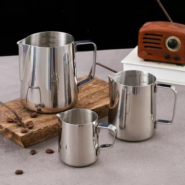 Milk jug pitcher dengan garis 350ml measurement latte jug stainless