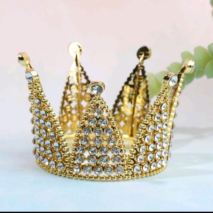 Crown cake topper toper hiasan dekorasi kue aksesoris mahkota cake