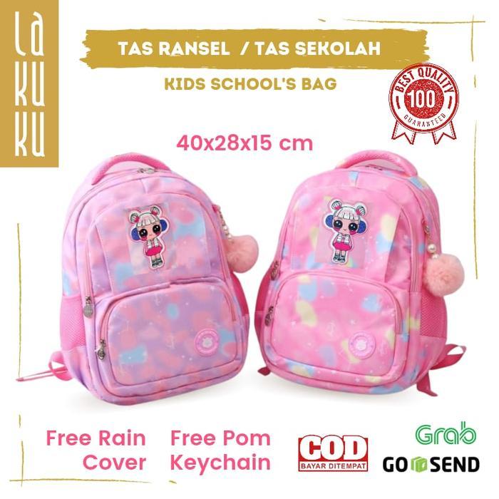PREMIUM Lakuku - Tas Ransel Anak Sekolah SD SMP School Bag Ombre Lol Love Cantik