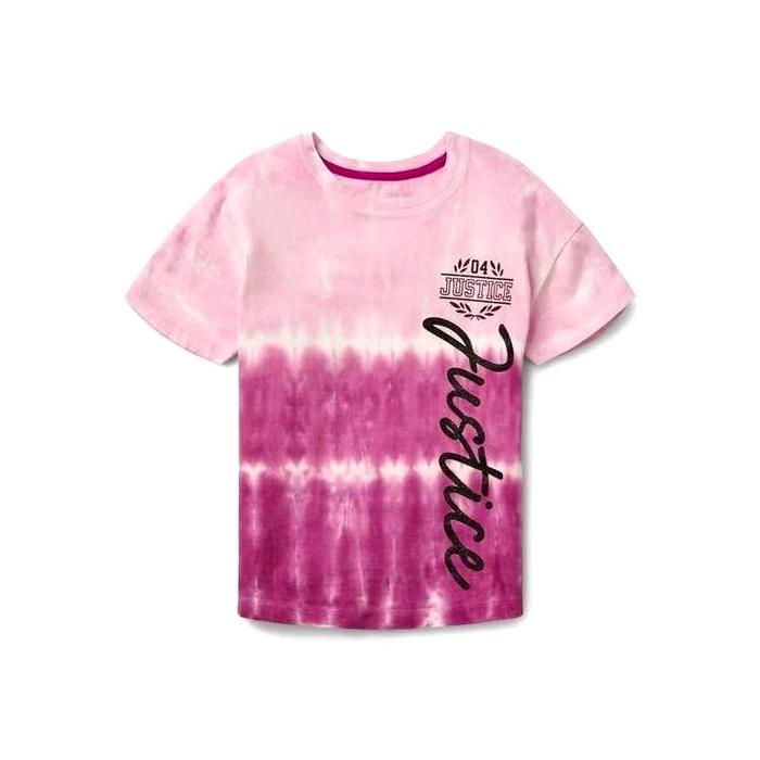 Justice Girl Tie Dye Pink Tee - Kaos Anak Remaja Perempuan