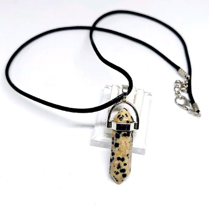 kalung Jasper totol piramide /jasper motif totol Batu ANGGA PERMATA