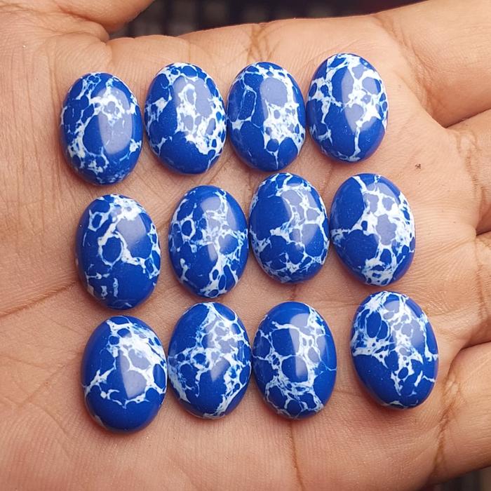 Lostone Batu blue mizone urat putih / mizone serat petir