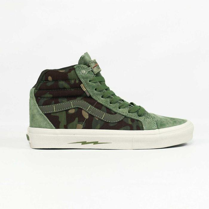 PA&LA SEPATU CASSUAL SPORT SNEAKER LAKI LAKI SK8 HIGH NOTCHBACK DEFCON MULTICAM JUNGLE GREEN CAMO BA