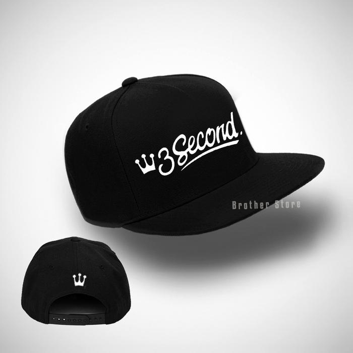 STORE JAYA Topi Snapback 3second US White Premium / storecuan92