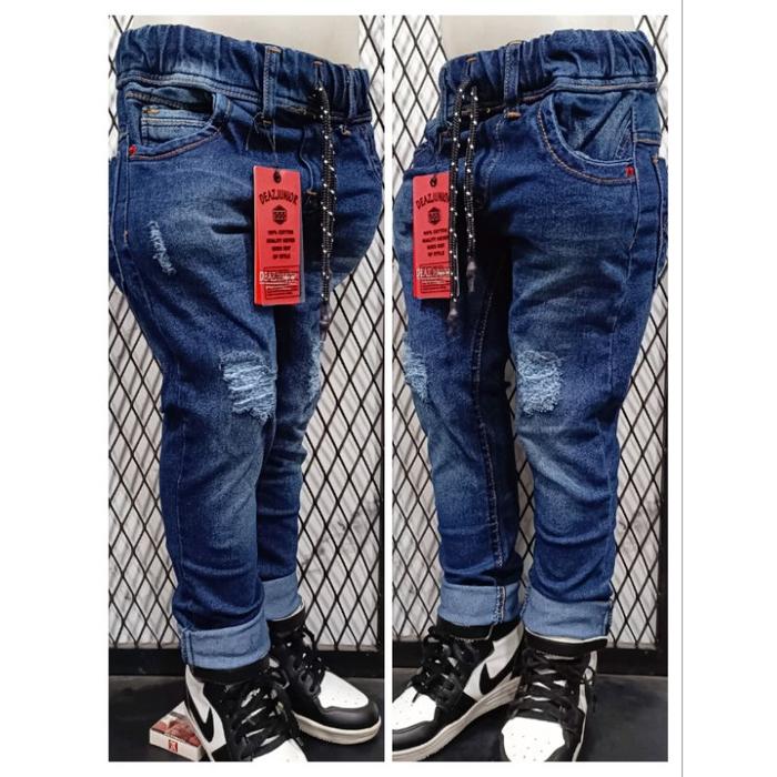 Celana Panjang Jeans Street Bio Whisker Distro Stik Balik Keren Kekinian Denim / Jins / Jeans Anak 2