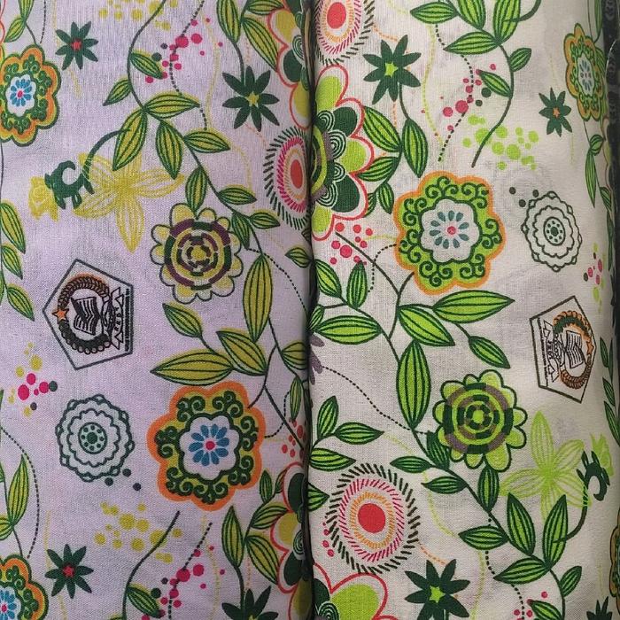 Kain batik seragam sekolah batik madin batik fkdt batik madrasah fkdt Putih fkdt kehijauan Sd madra