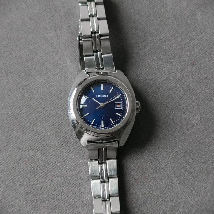 (Barunya 2,5jt) Jam Tangan Vintage Seiko 21 Jewels Automatic Original Blue Diaals