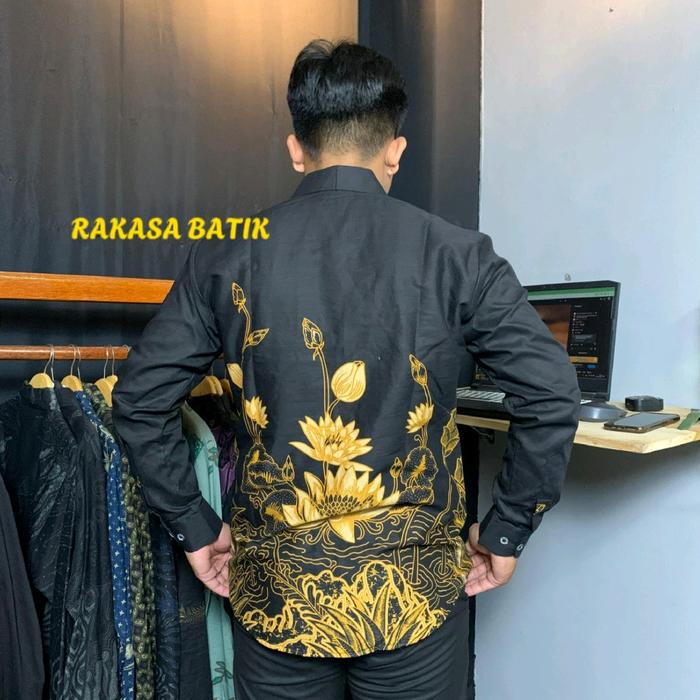 kemeja batik lengan panjang terate emas ful furing Baju