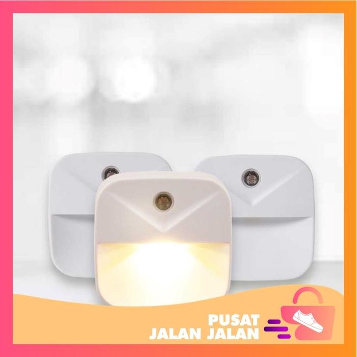 PJJ - L6075 Lampu Tidur LED Model Persegi / Lampu Tidur Sensor / Otomatis Night Lamp Square / Sleep 