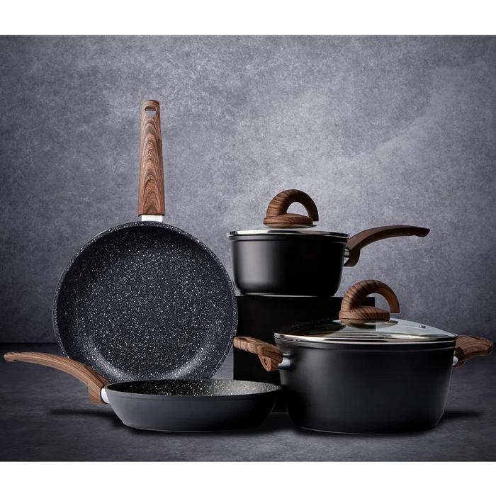 Pots and Pans Set Non Stick, Ceramic Cookware Set Kitchen Cooking Sets Induction Granite Pot and Pan
