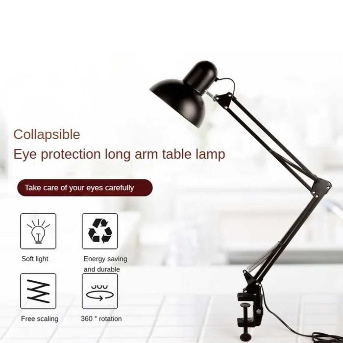 Primal GOTP Holder Lampu Meja Belajar LED Bracket Adjustable Clamp E27 260V - GOT-27