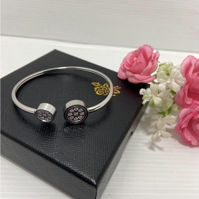 Gelang Quantum Pendant / Gelang Kesehatan Quantum Pendant Serfitikat - Silver, Box