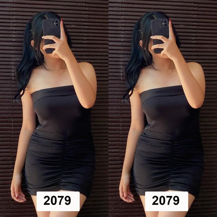 2079 Dress Pesta Mini Clubbing Baju Seragam LC Karaoke - Gaun Party Night Dress Newyear Imlek Natal