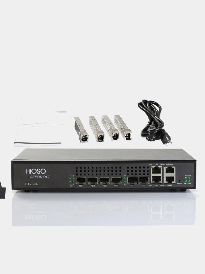 HIOSO FACTORY MINI 4pon Epon OLT FTTH 4PORT Compatible HUAWEI ZTE