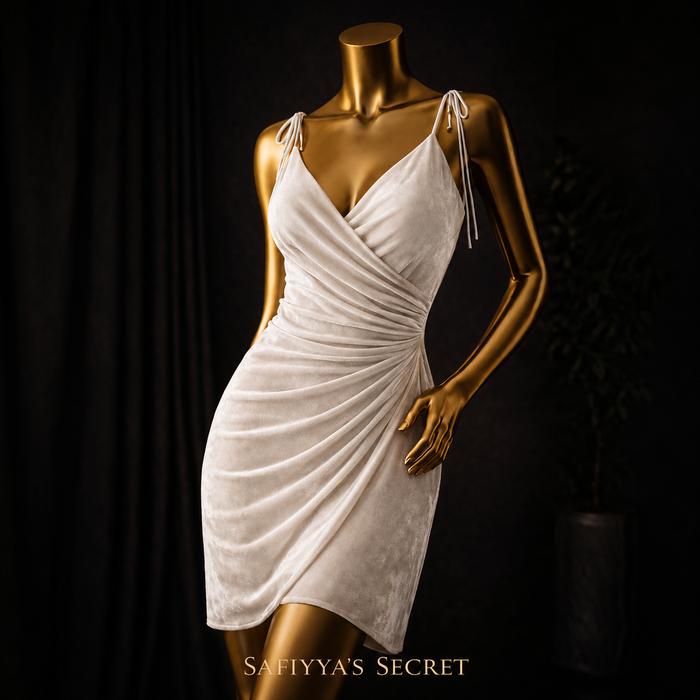 Scarlet Dress l Safiyyassecret Scarlet Dress Mini Velvet Dress Luxury Elegant Wanita