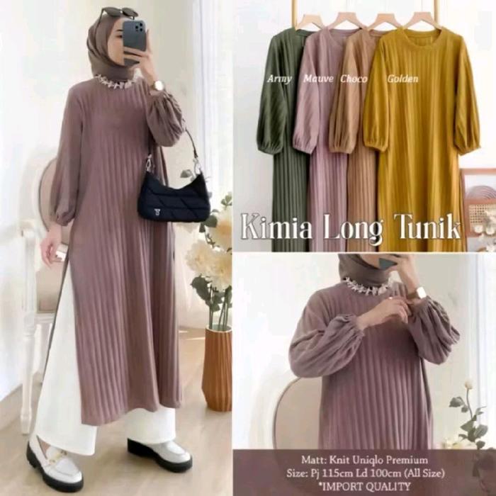 KIMIA LONG TUNIK | Tunik Polos | | Tunik Import | | Long Tunik Wanita |