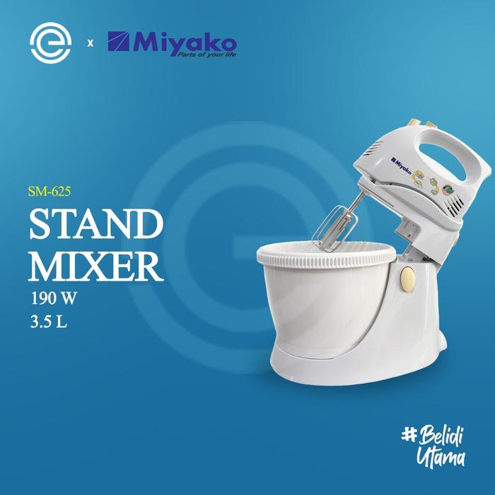 Miyako Stand Mixer 3.5L Stainless Steel SM-625
