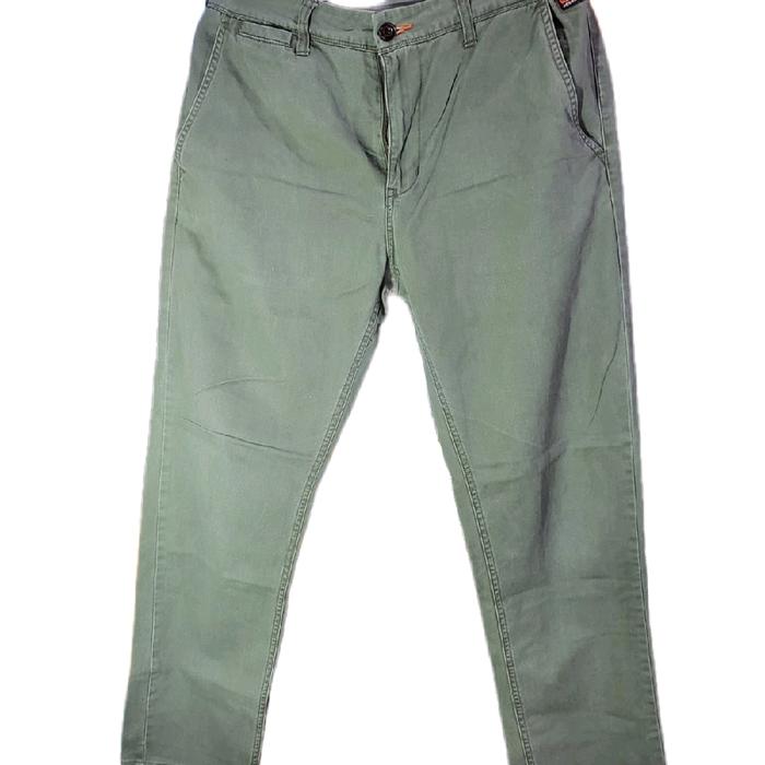 celana bahan jeans superdry military hijau