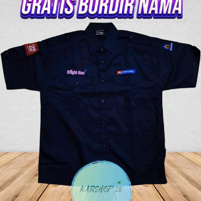 KEMEJA MY PERTAMINA BRIGHT GAS TERBARU KEMEJA KERJA BRIGHT GAS KEMEJA MY PERTAMINA SERAGAM MY PERTAM