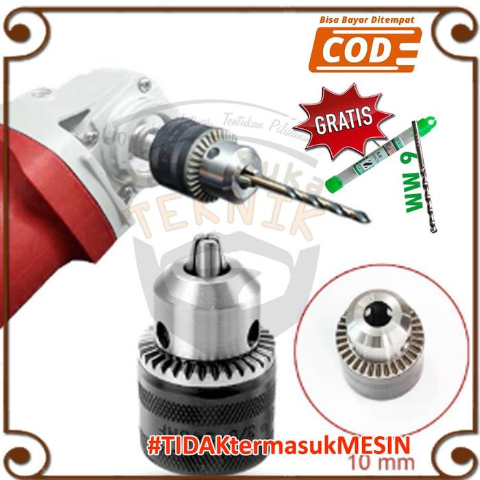 Chuck Kepala Bor 10 mm Drat Gerinda Mandrel Adaptor Gerinda Table Saw