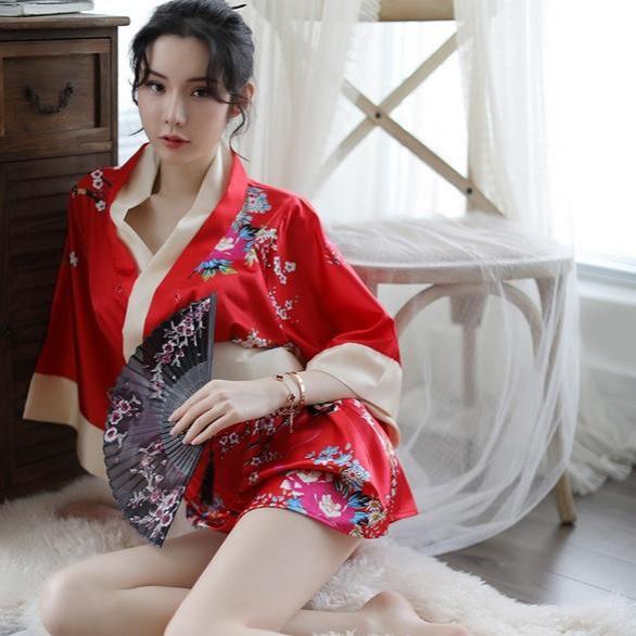 Sexy Lingerie Japan Kimono + G String High Quality