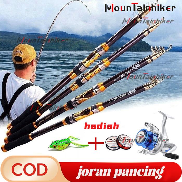 【COD】Joran Pancing Set 210cm—360cm Teleskop Joran Set 5.2:1 Reel Pancing Full Set set pancing/Joran