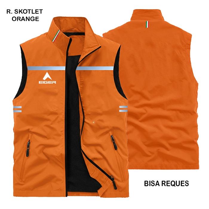 Eiger Rompi Hiking Parasut Waterproof Pria Motor Skotlet