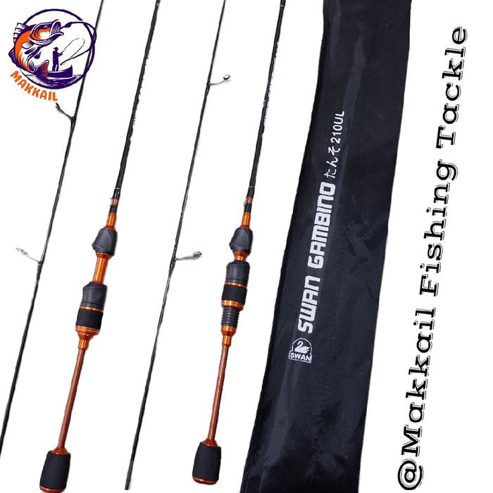 Joran Pancing Swan UL GAMBINO, Solid Carbon Spinning, Japan Style, 198cm dan 210cm