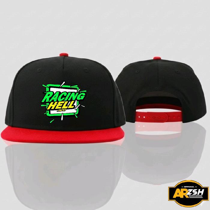 Topi Snapback Hiphop / Topi Racing Hell Snapback / Snapback Caps / Topi Snapback Visor Datar/ Snapba