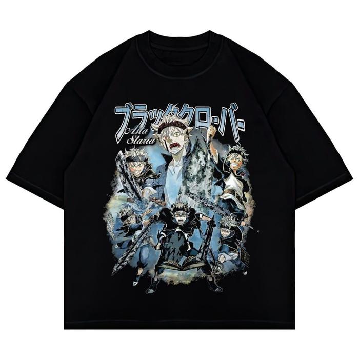 Psycho Crucify "Asta Staria" Oversized T-Shirt | Black | Kaos Oversize | Vintage | Atasan | Kaos Bla