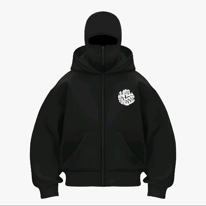 HOODIE BALACLAVA JACKET BOXY HOODIE BALACLAVA HOODIE NINJA ZIPPER WALL FINESSE HAVE A  GOOD TIME JAC